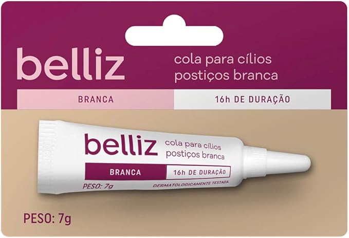 Cola Para Cilios Postiços Belliz Branca 4