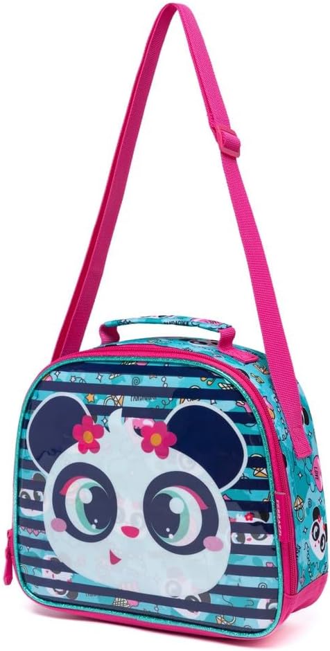 Kit Mochila de Rodinhas Lancheira Estojo Infantil Feminina 3