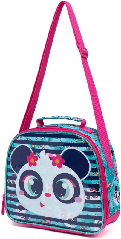 Kit Mochila de Rodinhas Lancheira Estojo Infantil Feminina 3