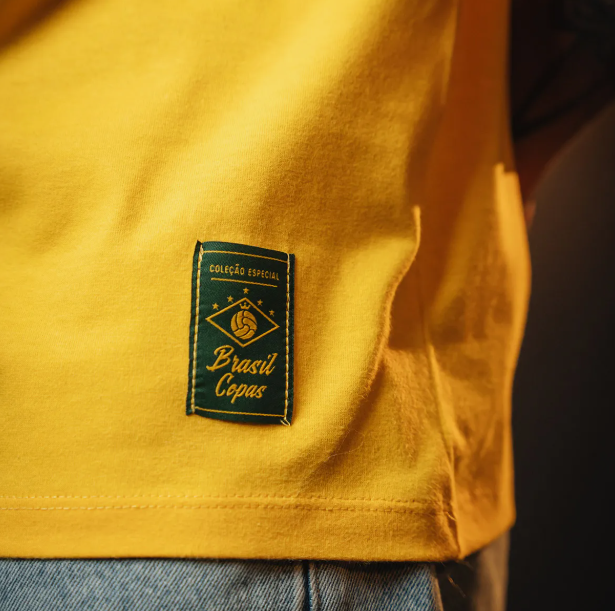 Camisa Brasil Retrô 1970 Amarelo Masculina 5