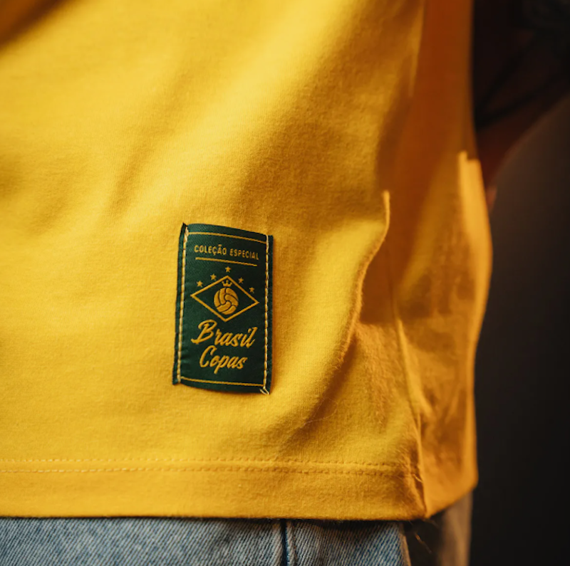 Camisa Brasil Retrô 1970 Amarelo Masculina 5