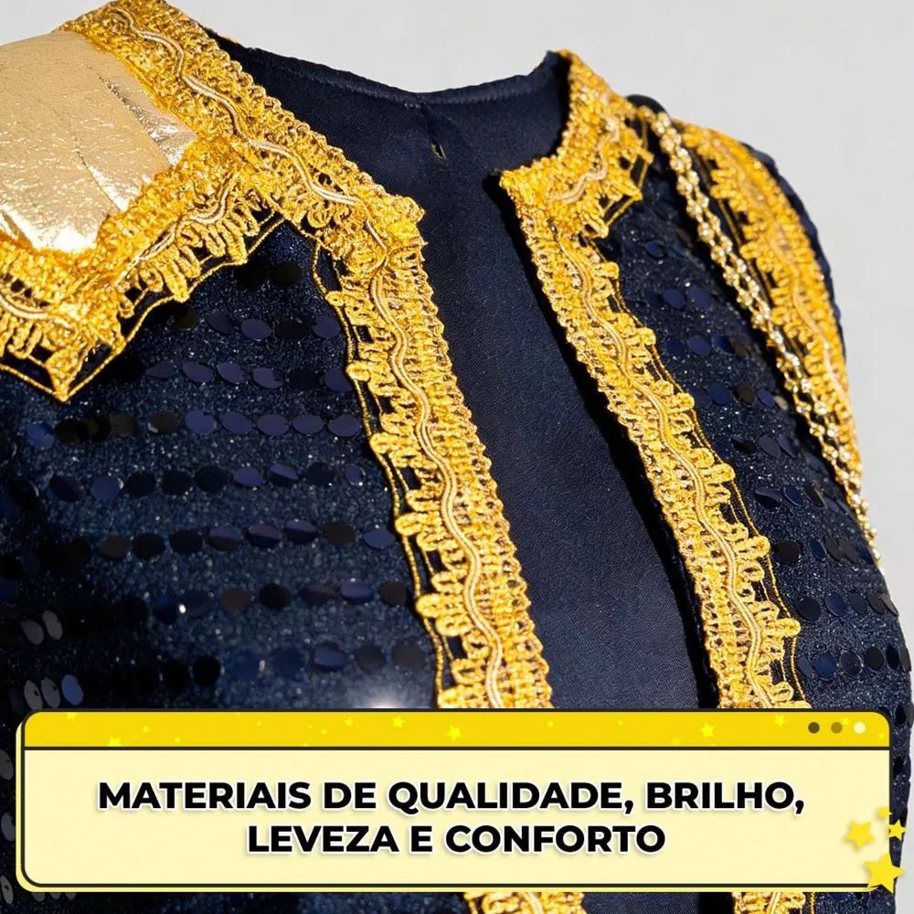 Fantasia Guerreiras do KPop Infantil Branca Golden de Luxo pra Menina 4