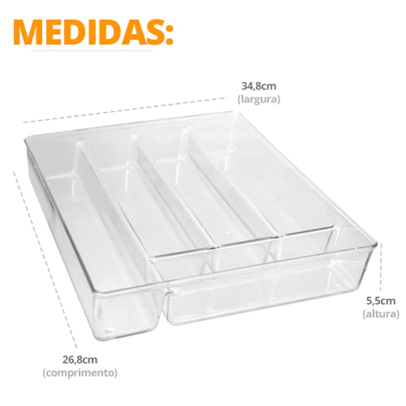 Porta-Talheres de Acrílico para Organizar 5