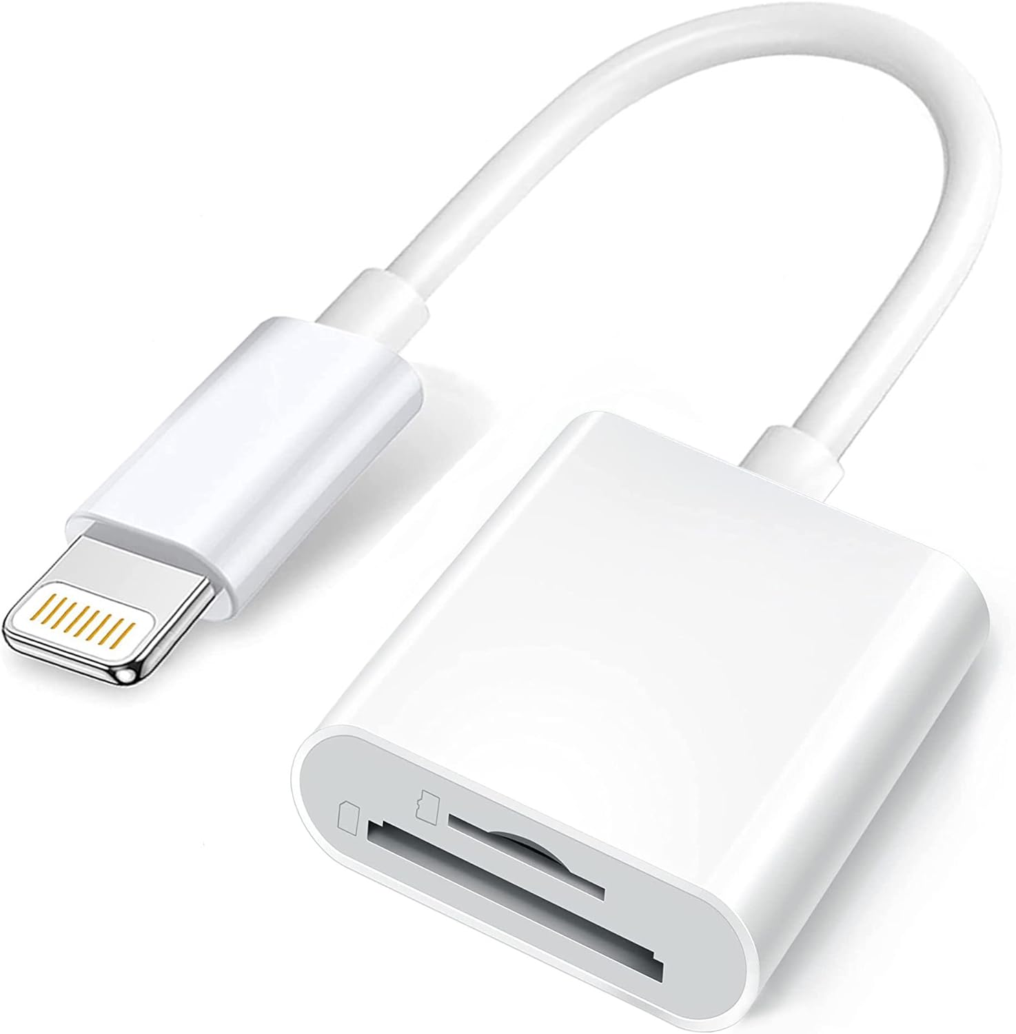Leitor de Cartão de Memória Apple Lightning para Cartão SD e TF Wahbite 1