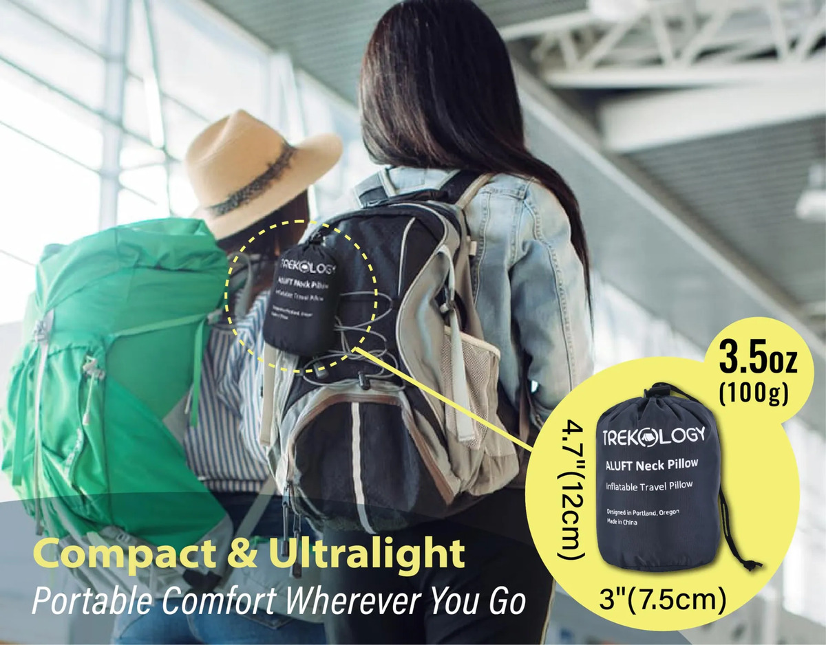 Travesseiro Inflável para Pescoço para Viagem de Avião Trekology 3