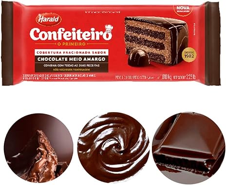 Cobertura Confeiteiro sabor Chocolate Meio Amargo 1