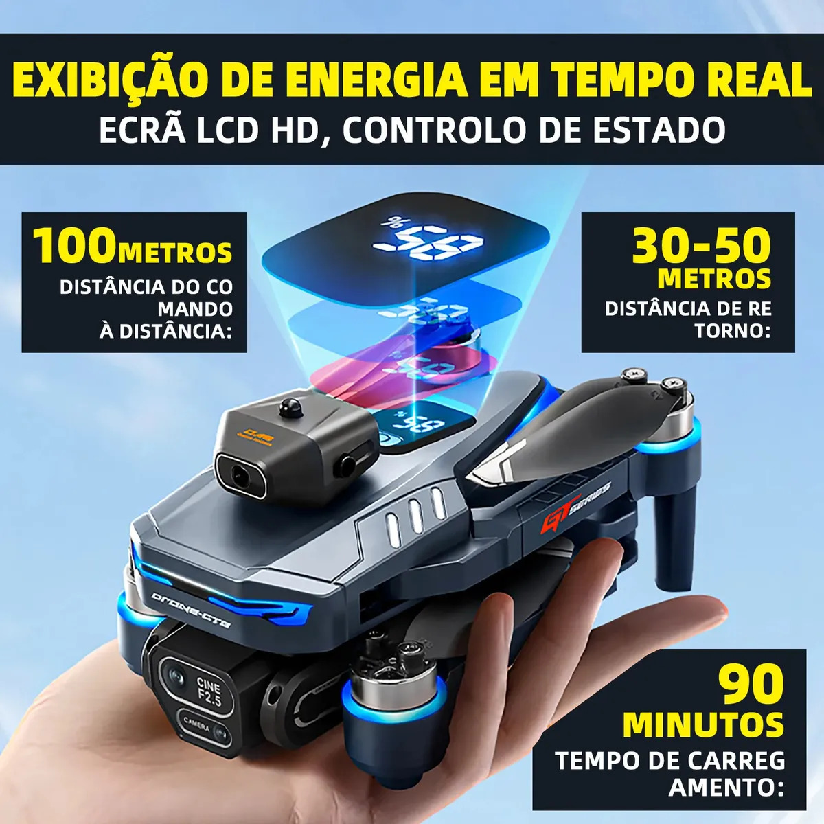Drone com Câmera GT8 5G Profissional 4K 4
