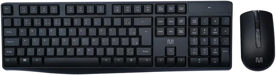Kit Teclado e Mouse sem Fio Slim Conexão USB 1