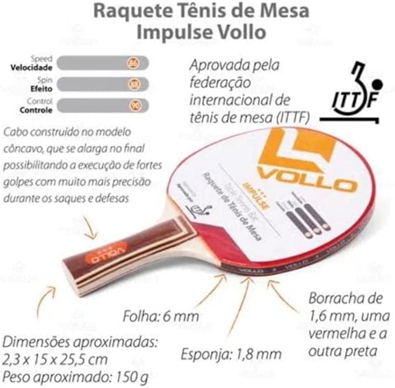 Raquete Profissional de Tênis de Mesa Impulse 3