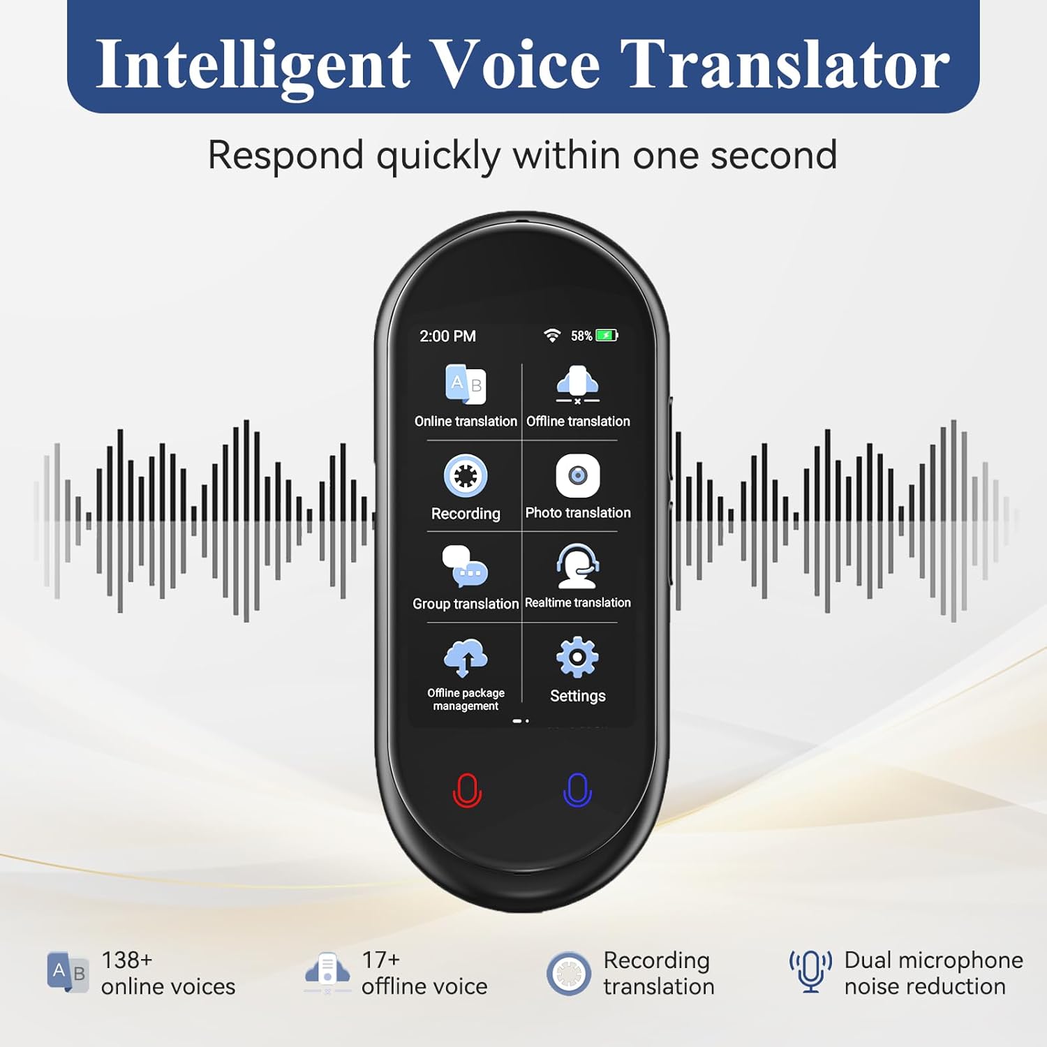 Tradutor de Idiomas Instantâneo Vormor 4