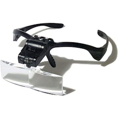 Óculos Lupa de Cabeça com 5 Lentes Luz LED