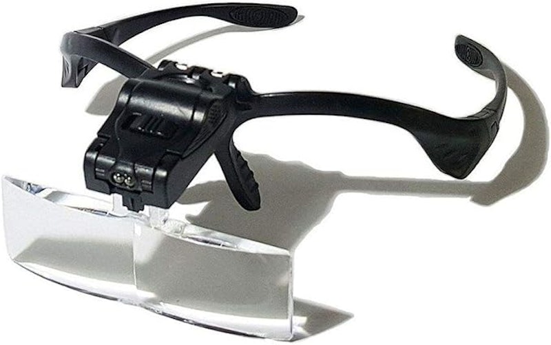 Óculos Lupa de Cabeça com 5 Lentes Luz LED 1
