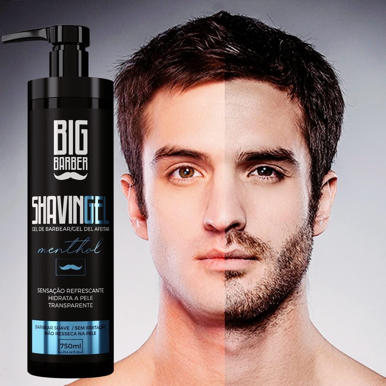 Shaving Gel de Barbear Menthol Big Barber 2