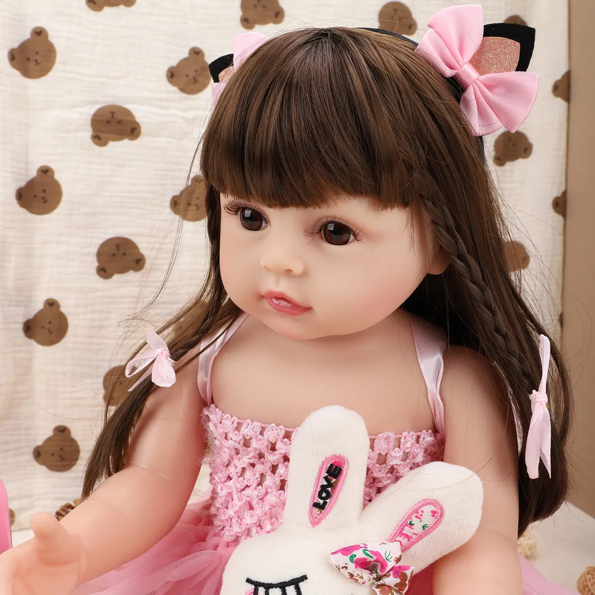 Bebê Reborn Boneca Menina 100% Silicone Original Princesa 4