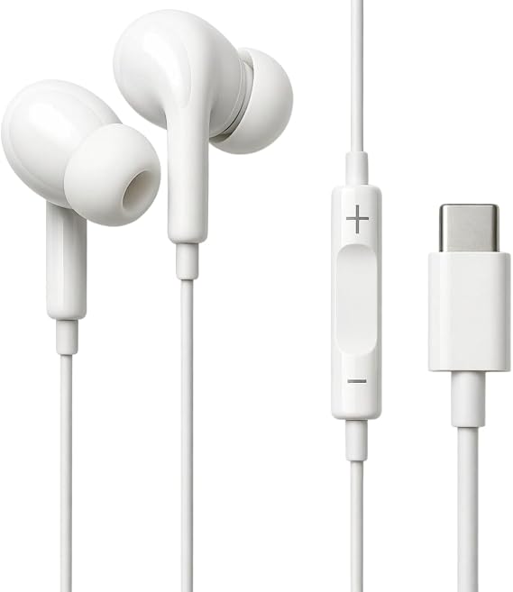 Fone de Ouvido Tipo C Anti-Ruído com Fio Intra-Auricular 1