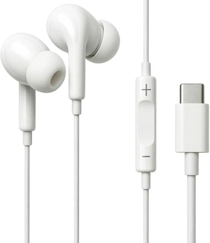 Fone de Ouvido Tipo C Anti-Ruído com Fio Intra-Auricular 1