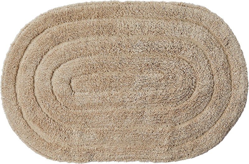 Tapete Banheiro Antiderrapante Allegro Oval Linen 1