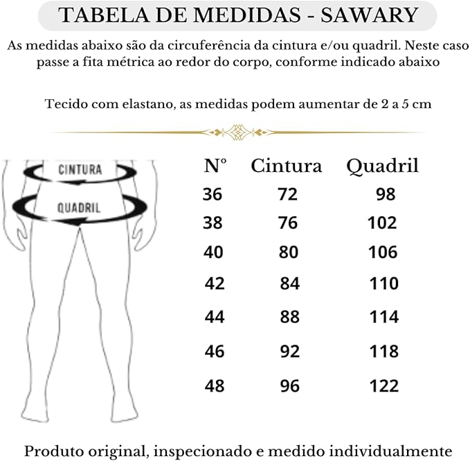 Calça Sarja Sawary Wide Leg 4