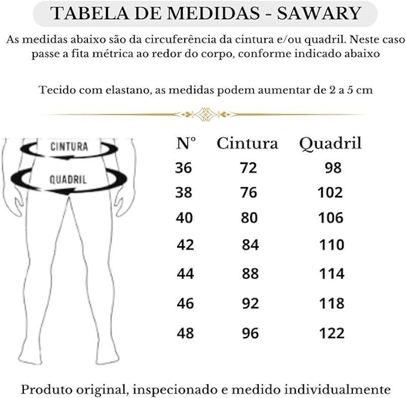 Calça Sarja Sawary Wide Leg 4