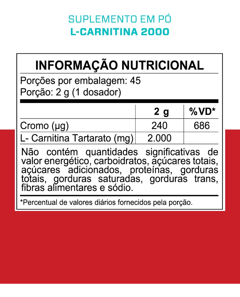 L-Carnitina 2000 + Cromo 3VS Nutrition 4