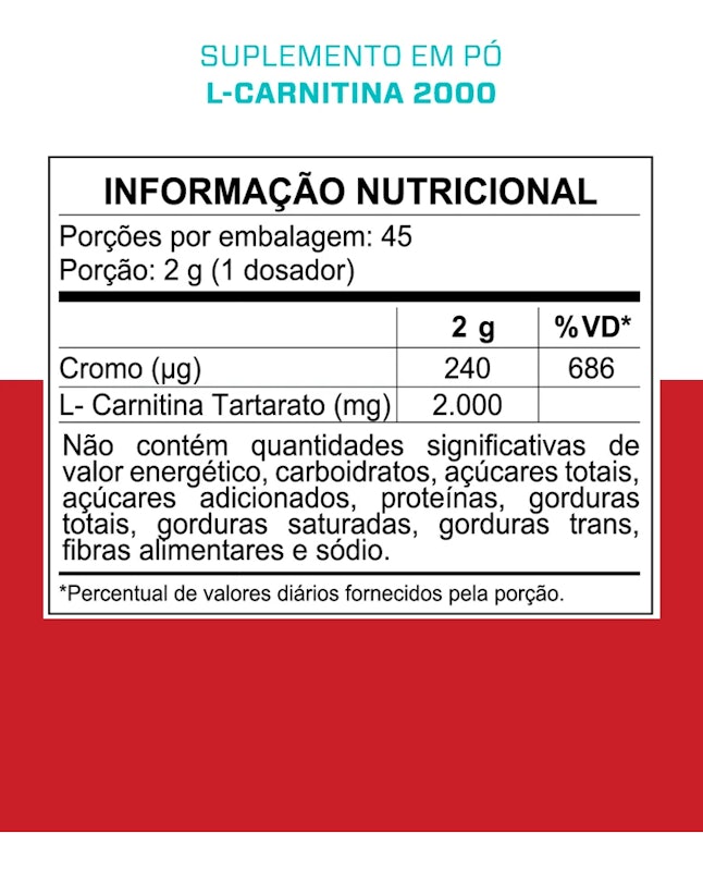 L-Carnitina 2000 + Cromo 3VS Nutrition 4