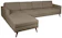 MOBLY Sofá 4 Lugares Living com Chaise Esquerdo Pé Palito Linho 1