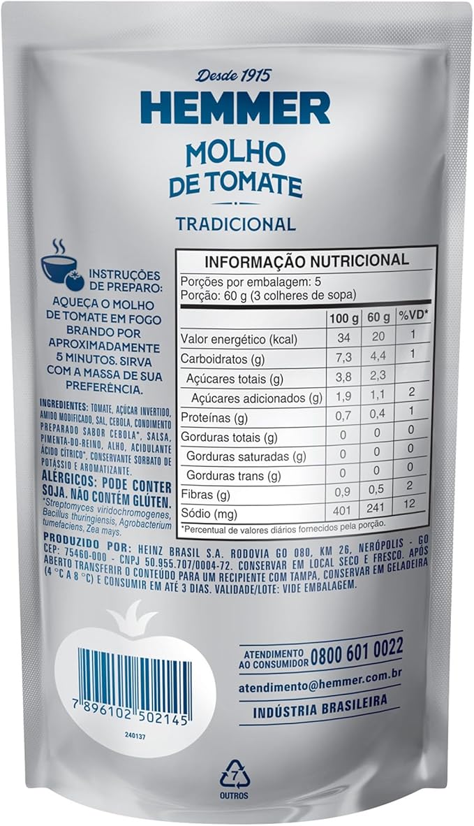 Molho Tradicional Hemmer 300 G 2