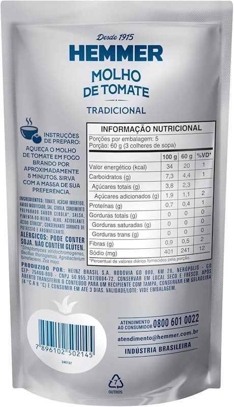 Molho Tradicional Hemmer 300 G 2