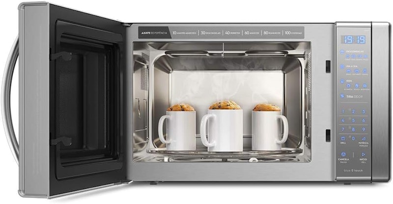 Micro-ondas 31 L Inox Espelhado com Função Grill e Painel Blue Touch 3