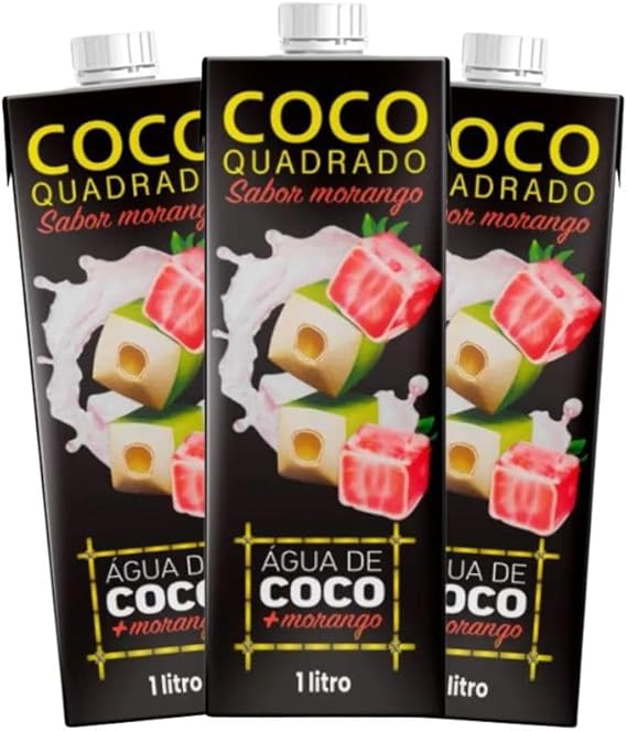 Água de Coco Sabor Morango (Pack com 3) 1