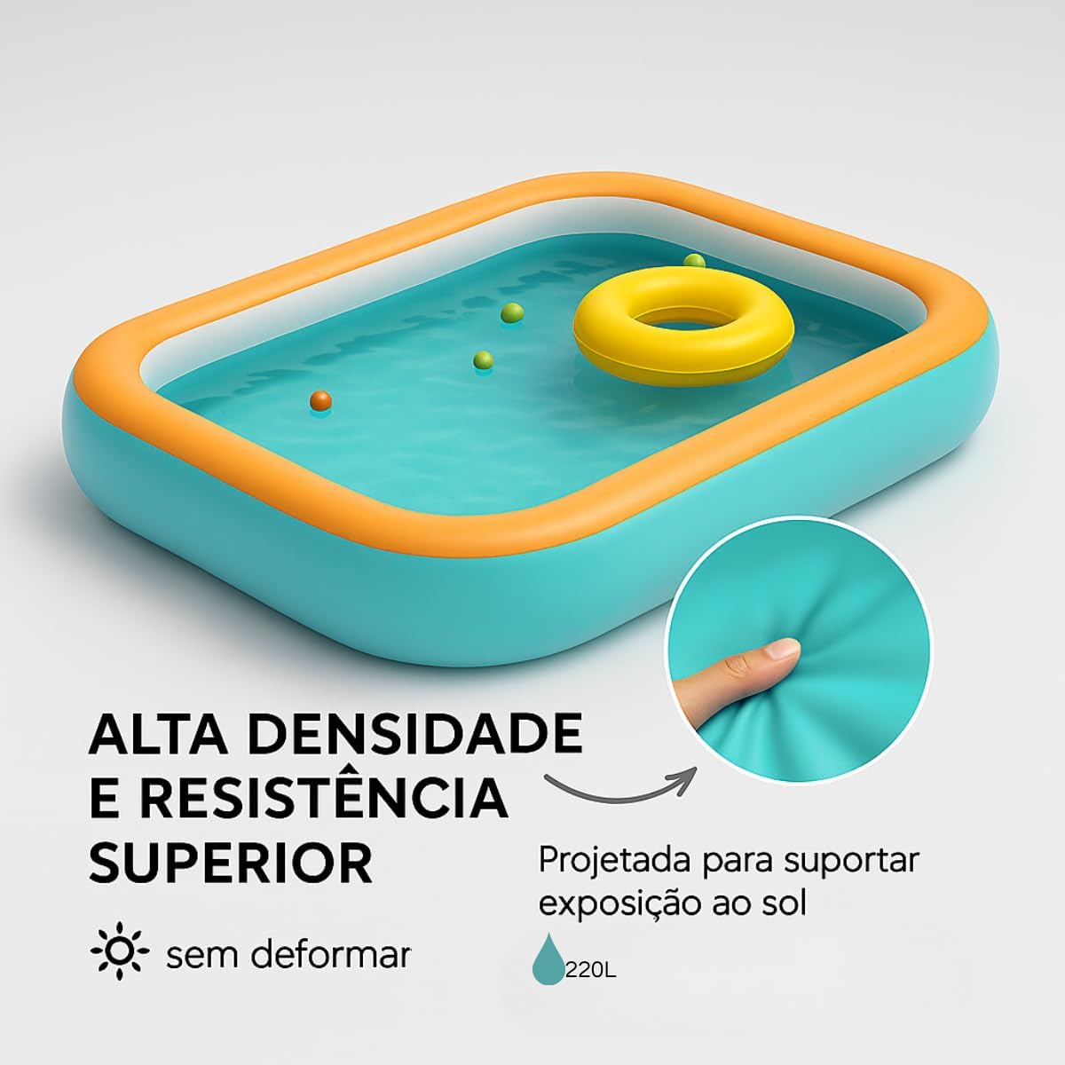 Piscina Inflável Infantil 220 L Kidino 5