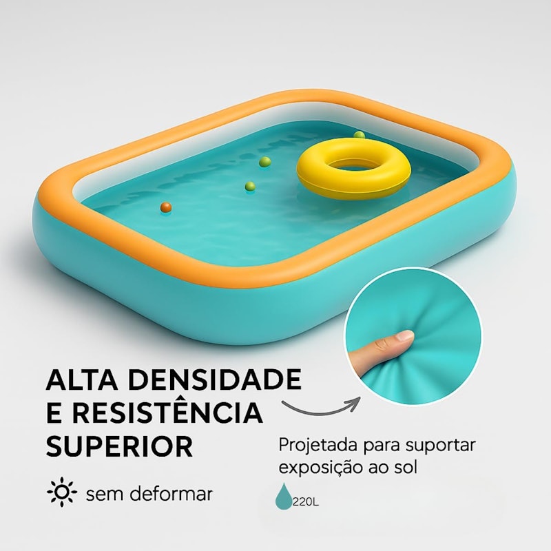 Piscina Inflável Infantil 220 L Kidino 5
