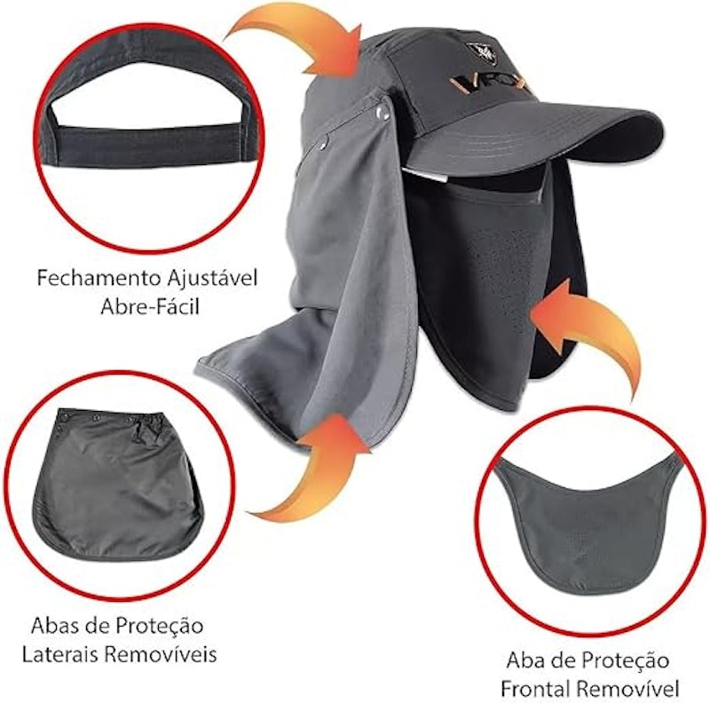 Boné com Protetor de Laterais e Frontal 4