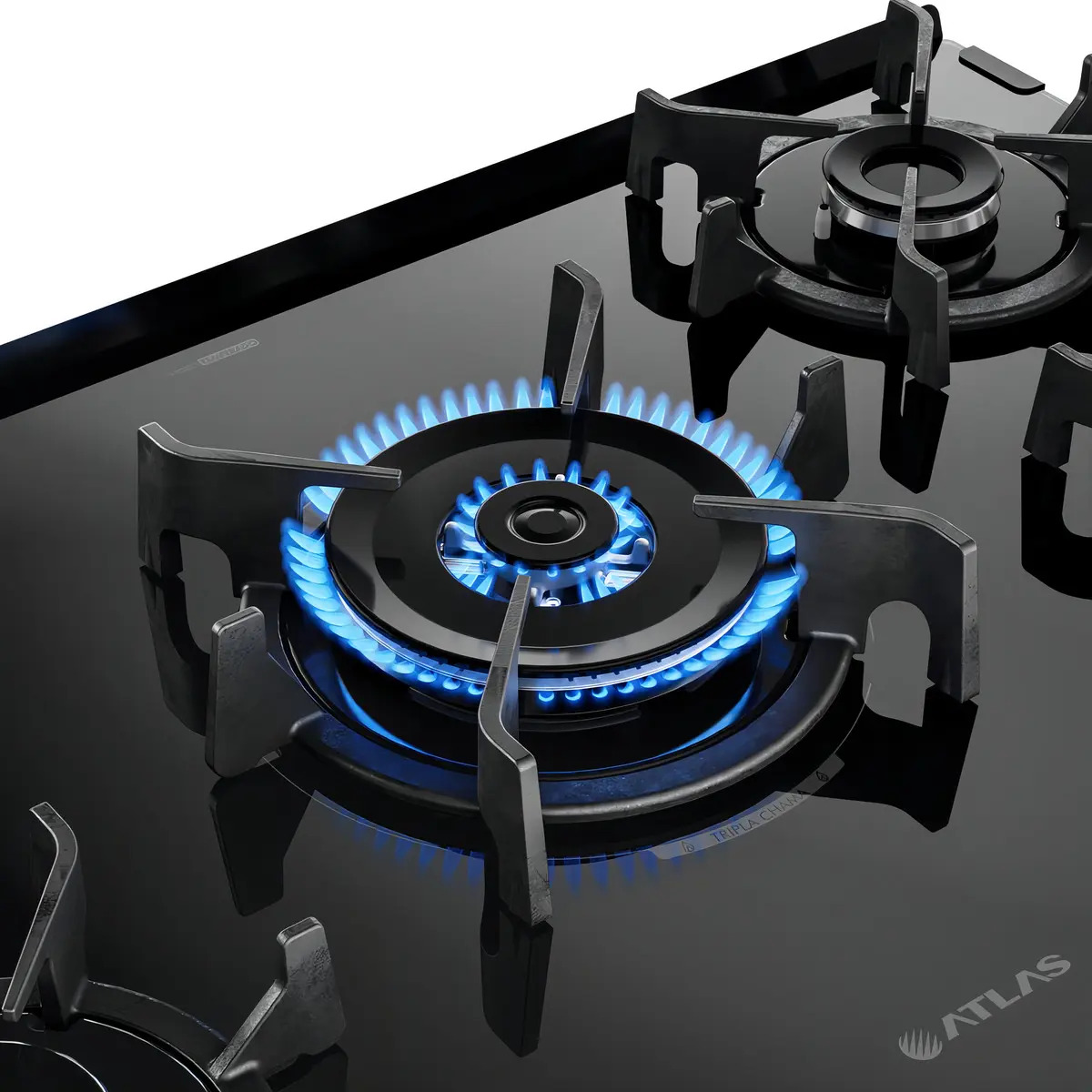 Fogão 5 Bocas Preto com Mesa de Vidro Atlas Agile Up 4