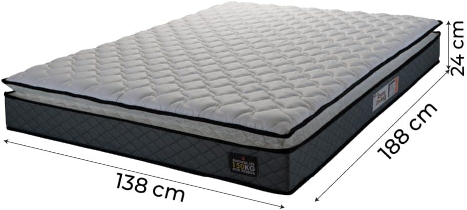 Cama Box Baú Casal Colchão Espuma D45 Pillow Top Strong 2