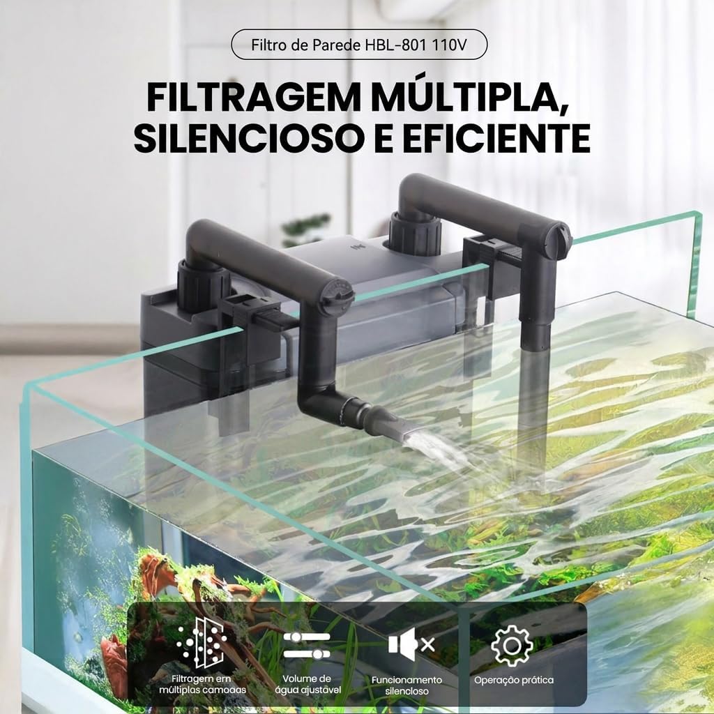 Filtro de Aquário Hang On Externo 500 L/h 2