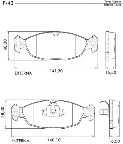 Pastilhas de Freio P42 2