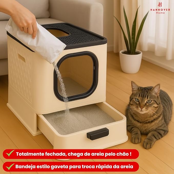 Caixa de Areia para Gatos Fechada 2