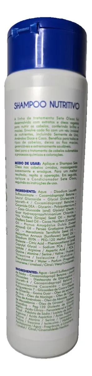 Shampoo Nutrição Sete Óleos 2