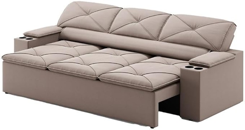 Sofá com Porta Copos Retrátil e Reclinável Pop 1