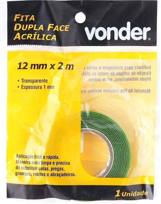 Fita Dupla Face Acrílica 12 mm x 2 m 2