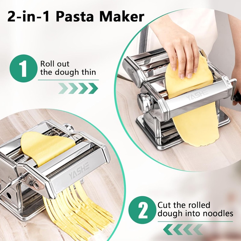 Máquina de Macarrão 2 em 1 com Kit de Limpeza Yashe 3