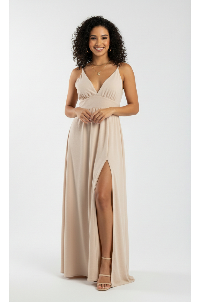 Vestido Longo com Fenda Luxo Dinéia Cintra 3