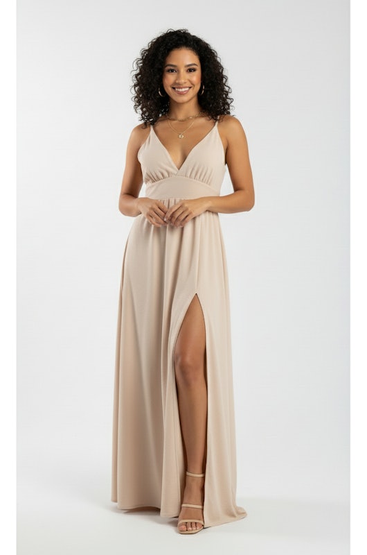 Vestido Longo com Fenda Luxo Dinéia Cintra 3