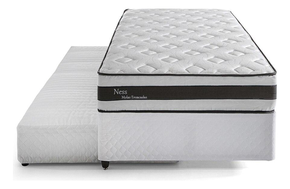 Bicama Box Solteiro com Cama Auxiliar Herval Ness Molas Ensacadas 3