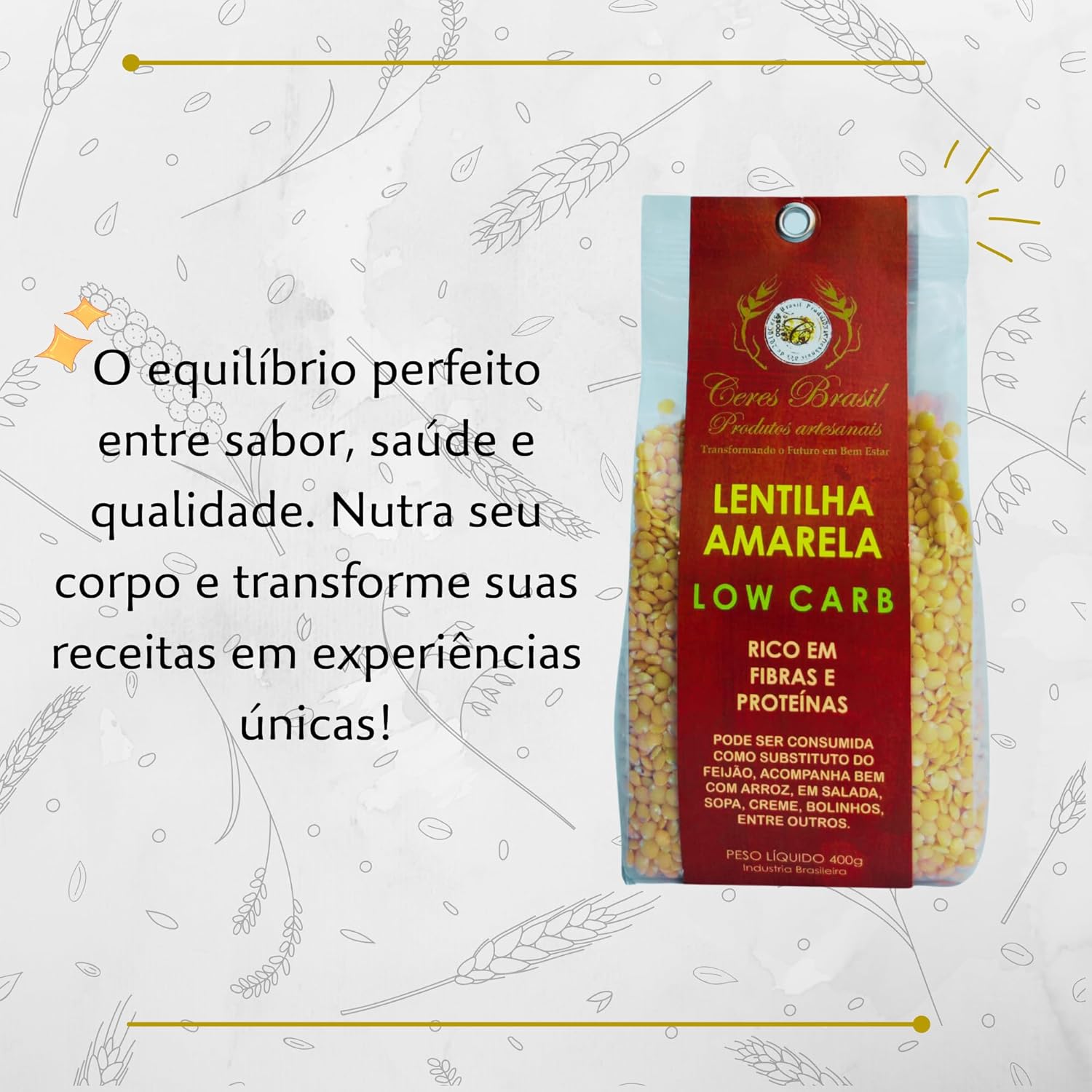 Lentilha Amarela Ceres Brasil 4