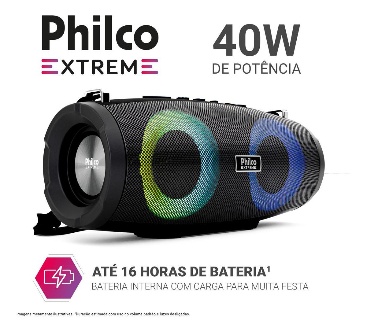 Caixa de Som Speaker Philco Extreme 40 W PBS45BT 2