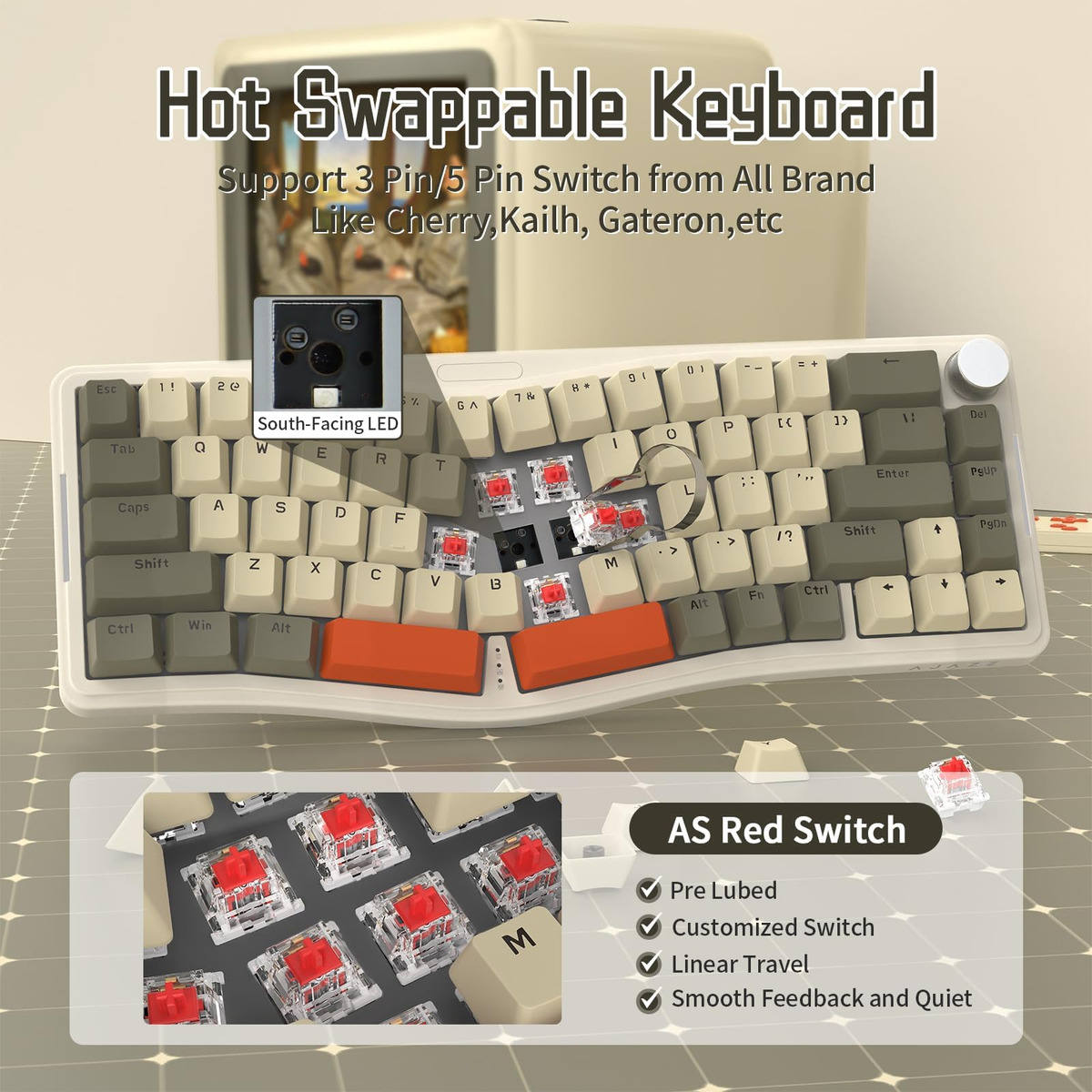 Ajazz AKS068 Alice Mechanical Keyboard 5
