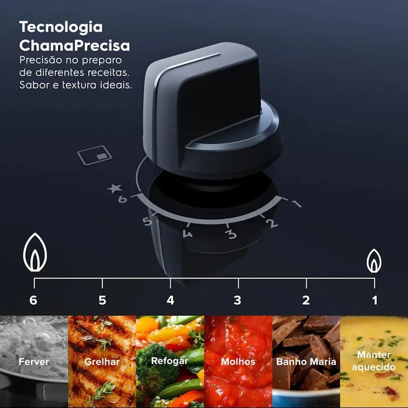 Cooktop 5 Bocas a Gás Inox Experience 4
