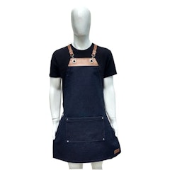 Avental de Cozinha Jeans e Couro